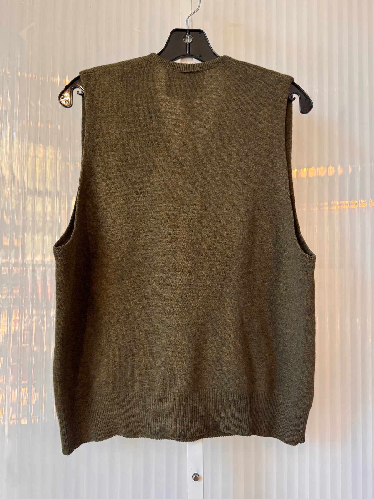 1960s Khaki Green Wool Vest
