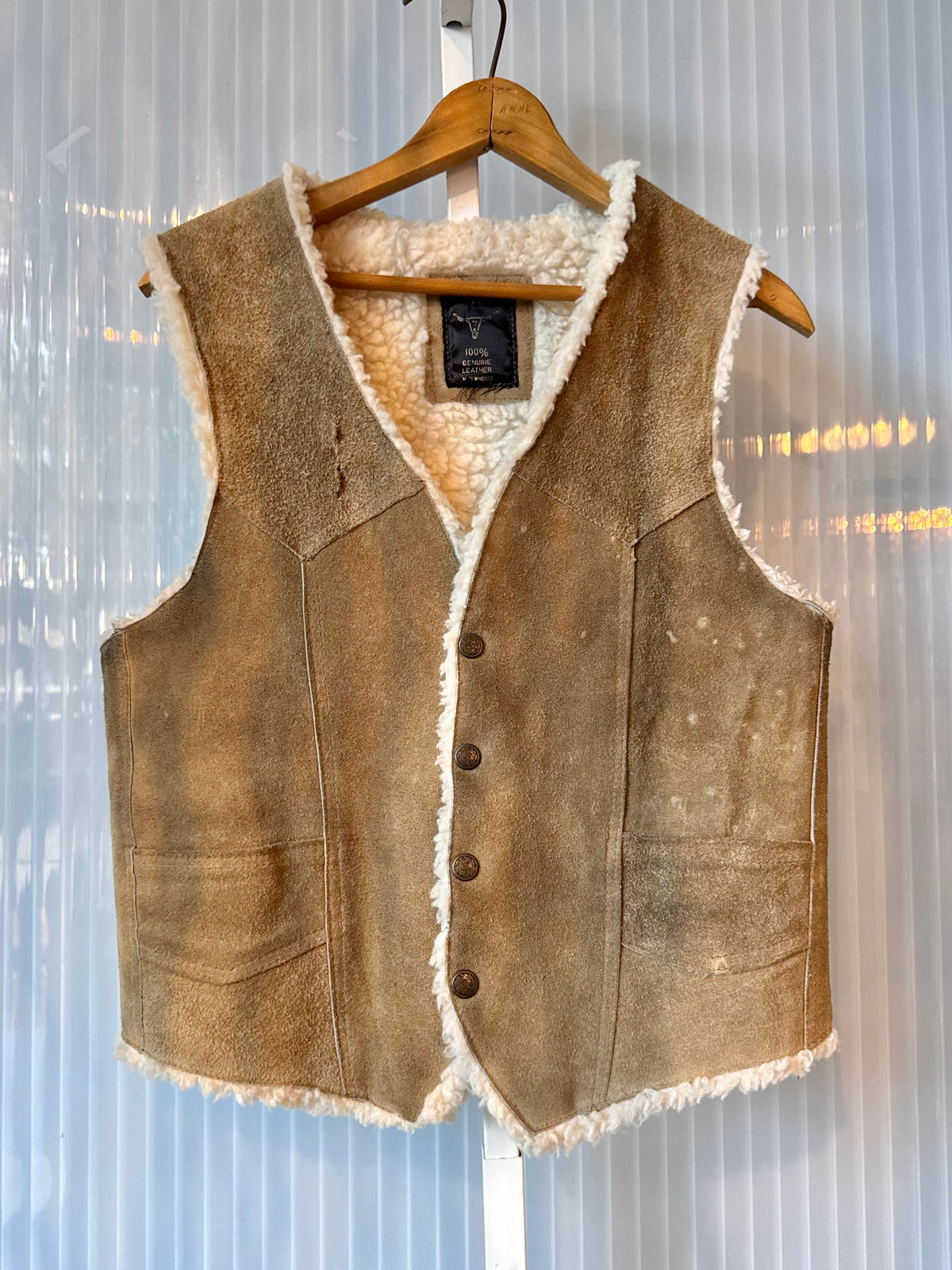 Late 1970s / Early 1980s Suede Sherpa Vest