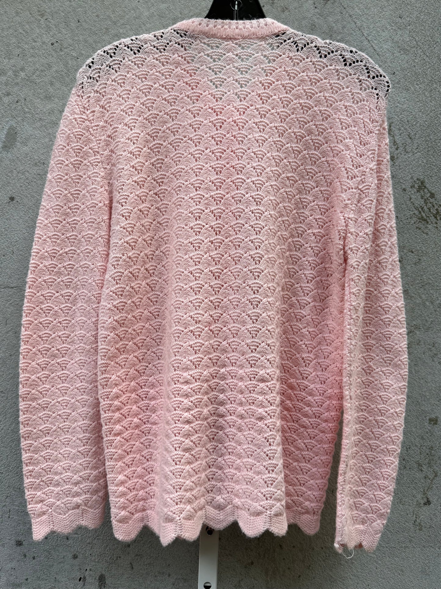 1960s Pink Crochet Cardigan