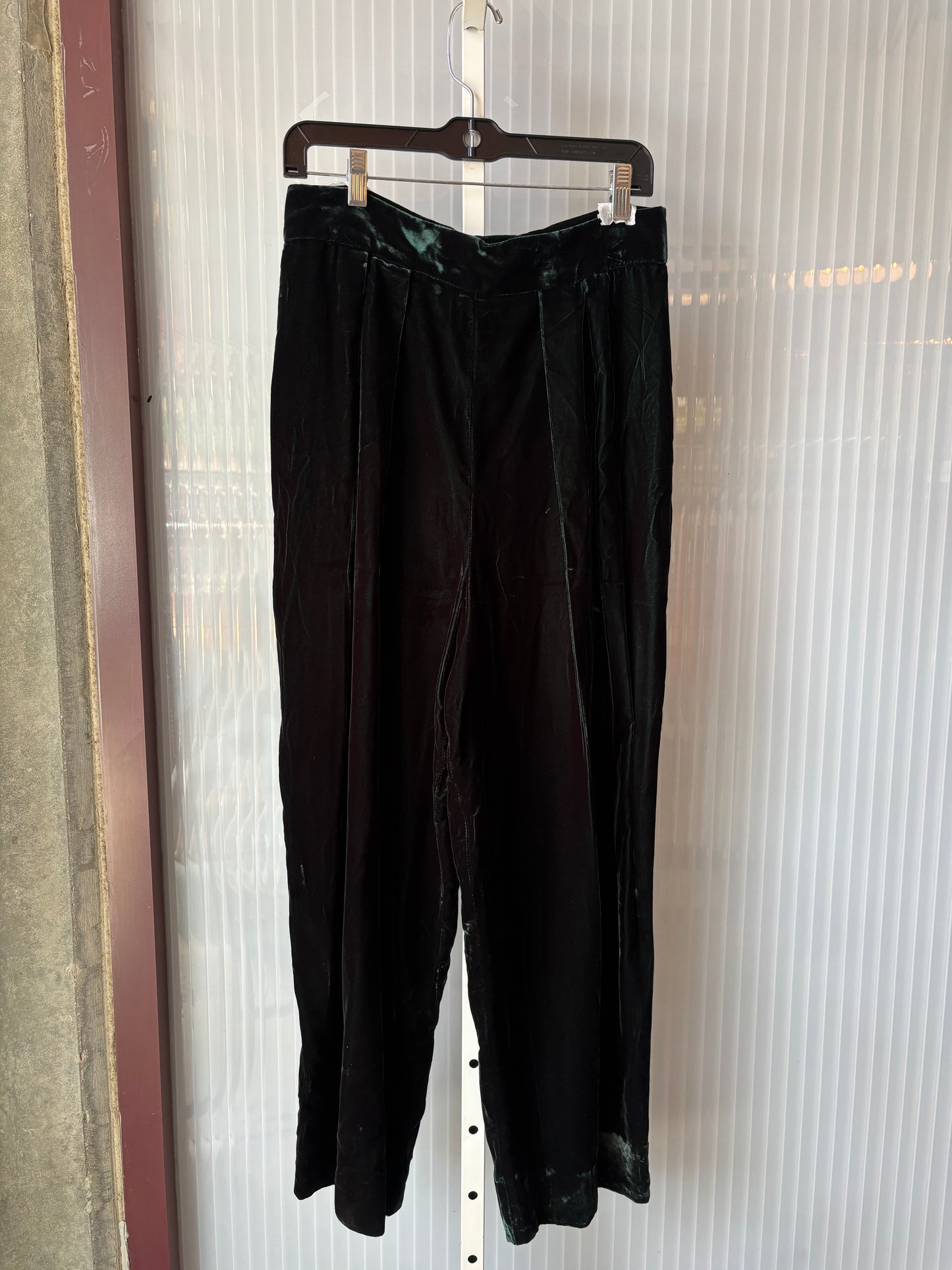 1980s Dark Green Velvet Jacket & Pants Set w/ Gold Detail