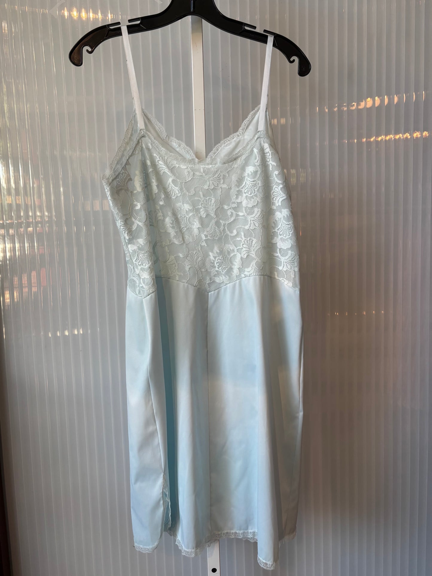 1960s Sky Blue Lacey Slip