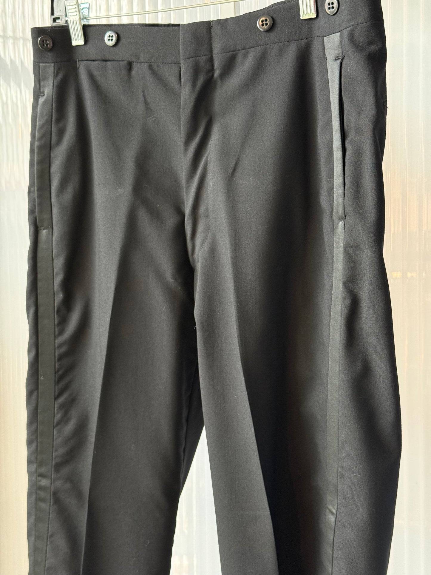 Black Wool Tailcoat & Pants Set