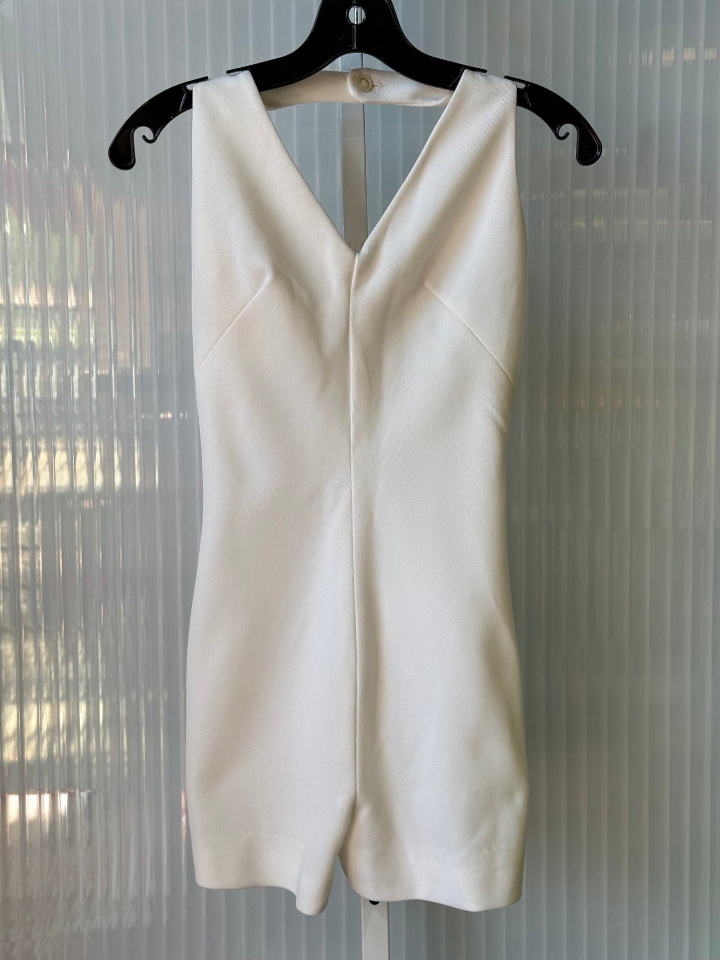 1960s White Open-Back Mod Romper