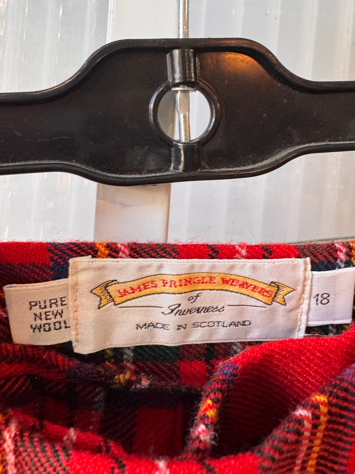 1990s 100% Wool Red Tartan Kilt