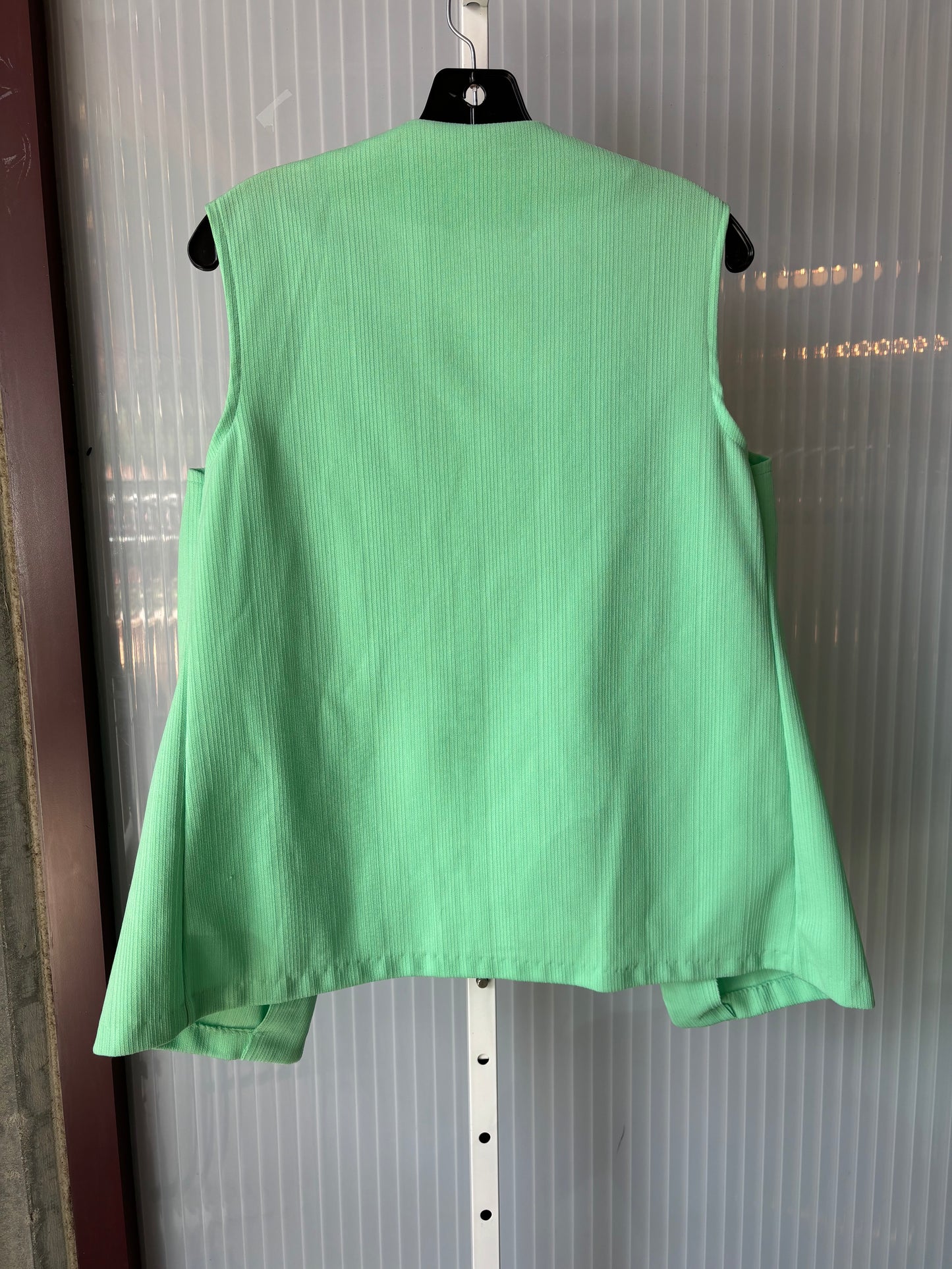 1970s Mint Green Vest & Pants Set w/ Silver Studs
