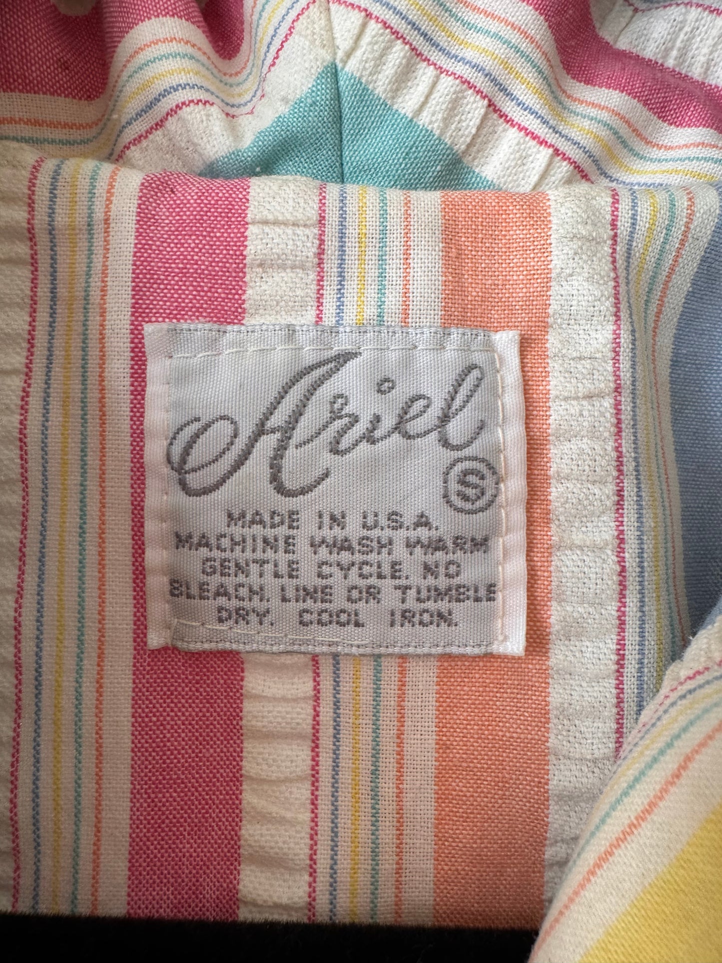 1960s Pastel Striped Robe