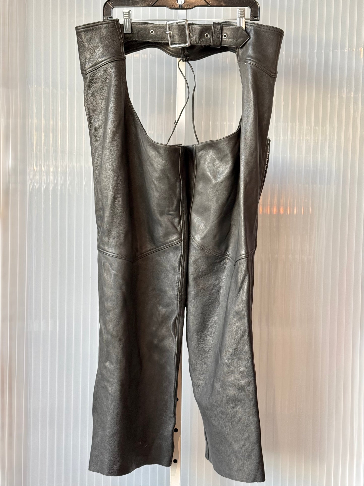 River Road Black Leather Chaps