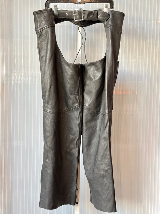 River Road Black Leather Chaps