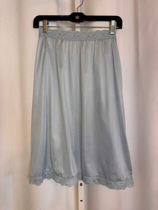 1970s Vassarette Blue Skirt Slip