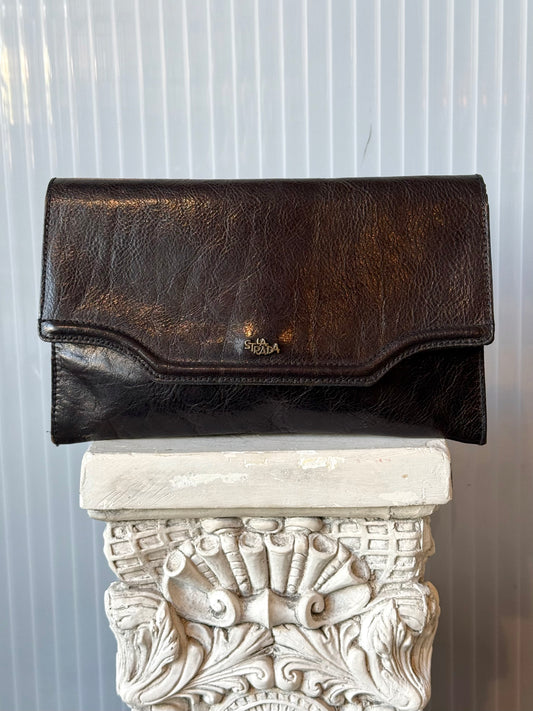 1970s Black Clutch Bag