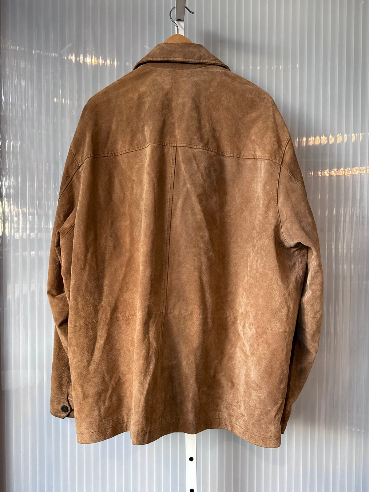 1990s Tan Suede Leather Jacket