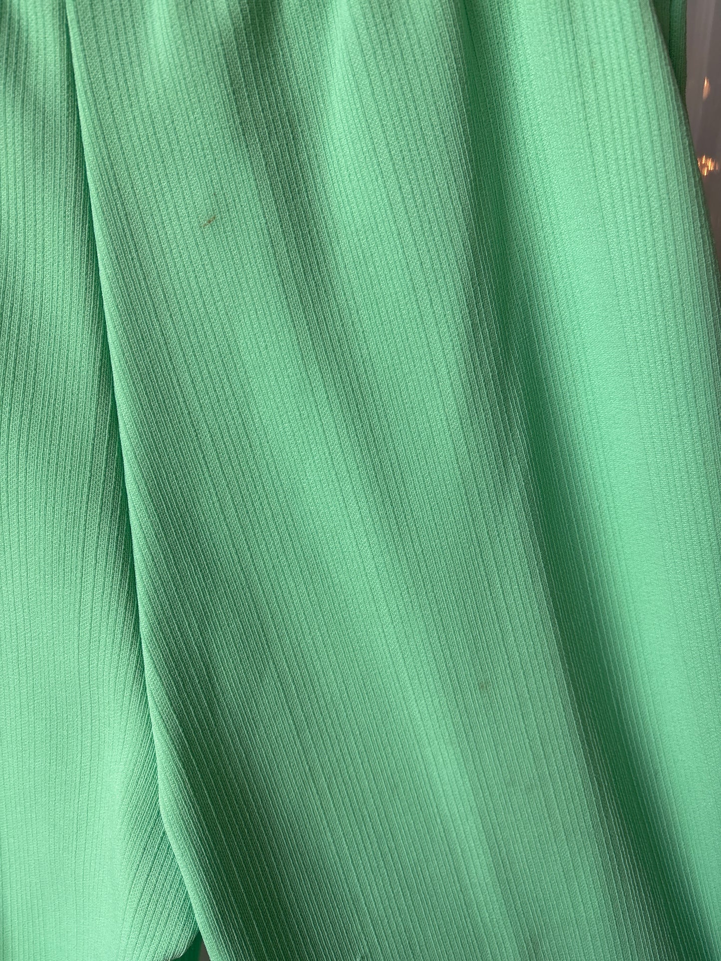 1970s Mint Green Vest & Pants Set w/ Silver Studs