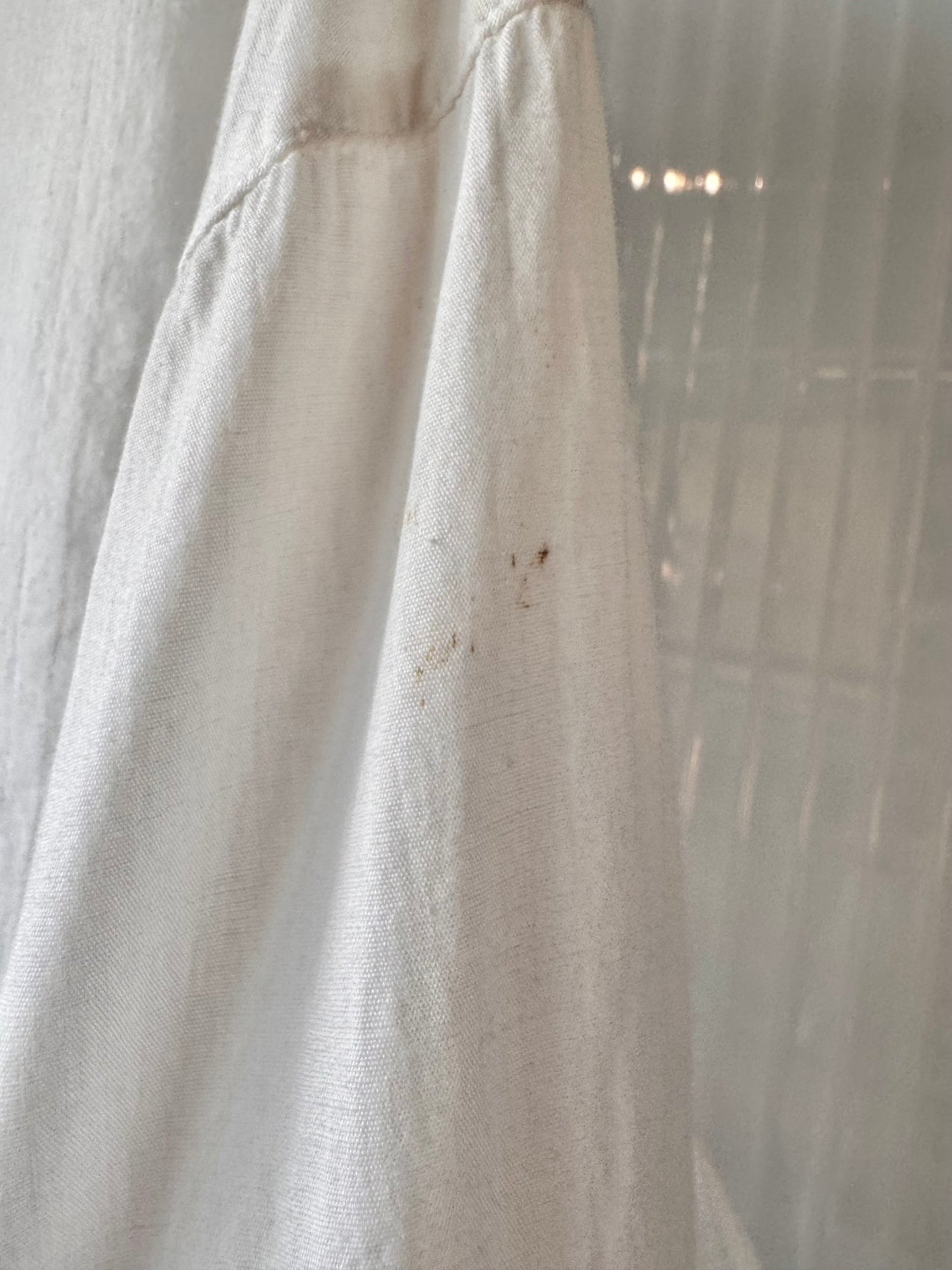 1990s White Fringed Western Button Up Shirt