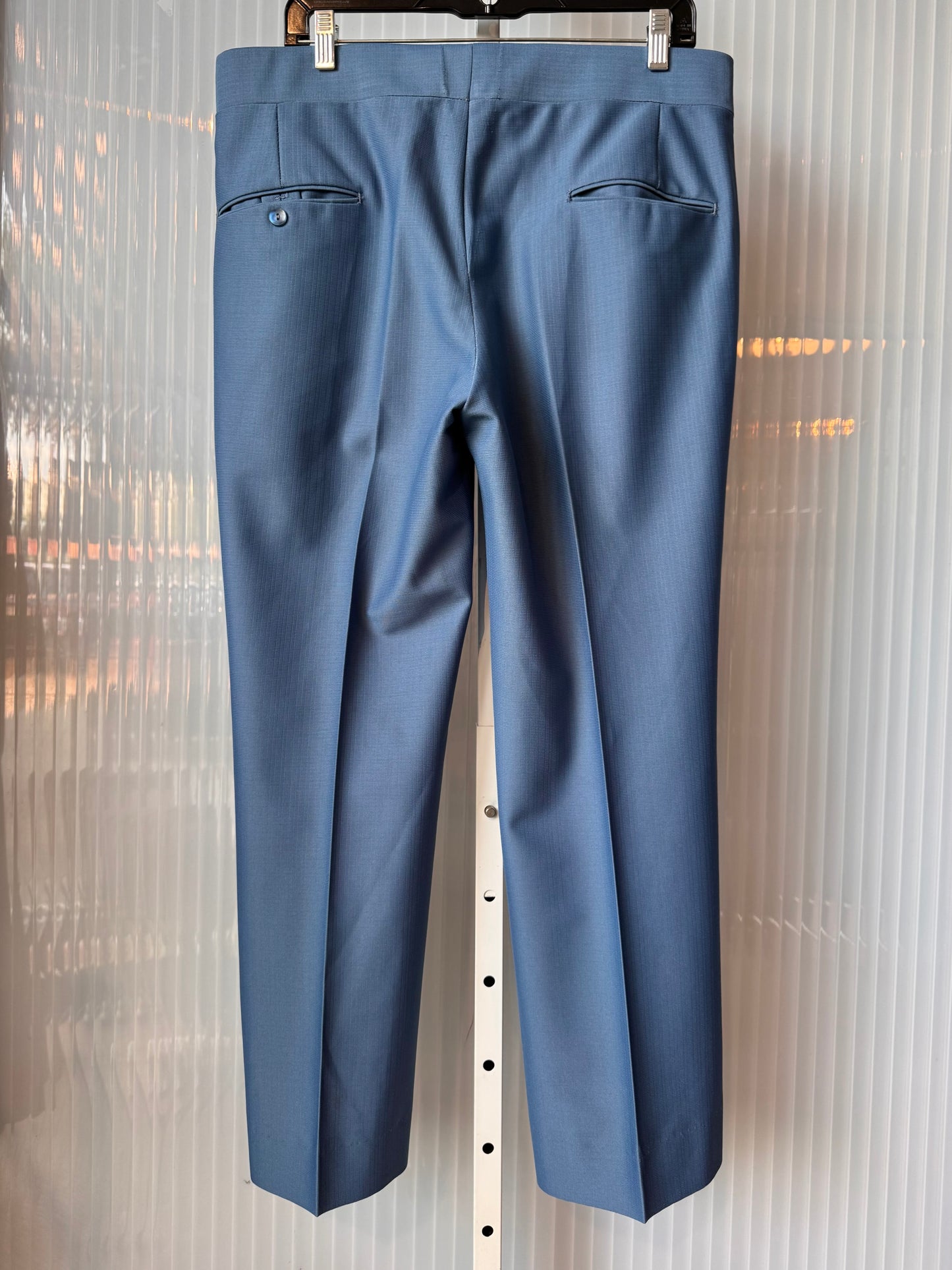1970s Groovy Blue Suit Jacket & Pants Set