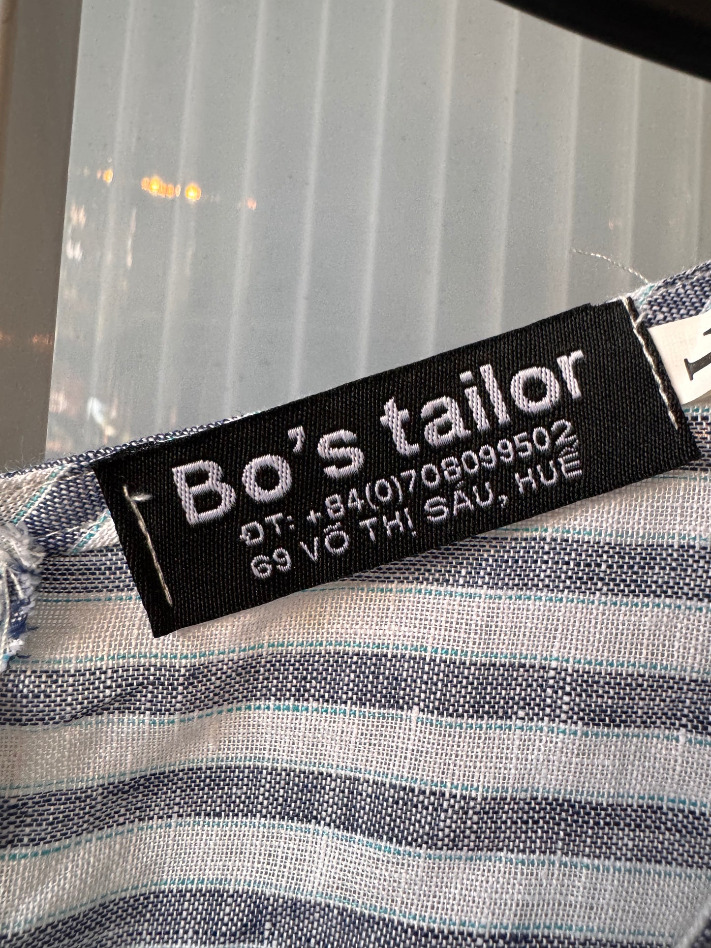 1990s Blue & White Seersucker Dress