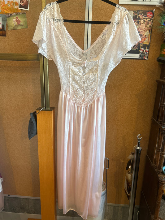 1980s Cinema Etoile Pink Negligee