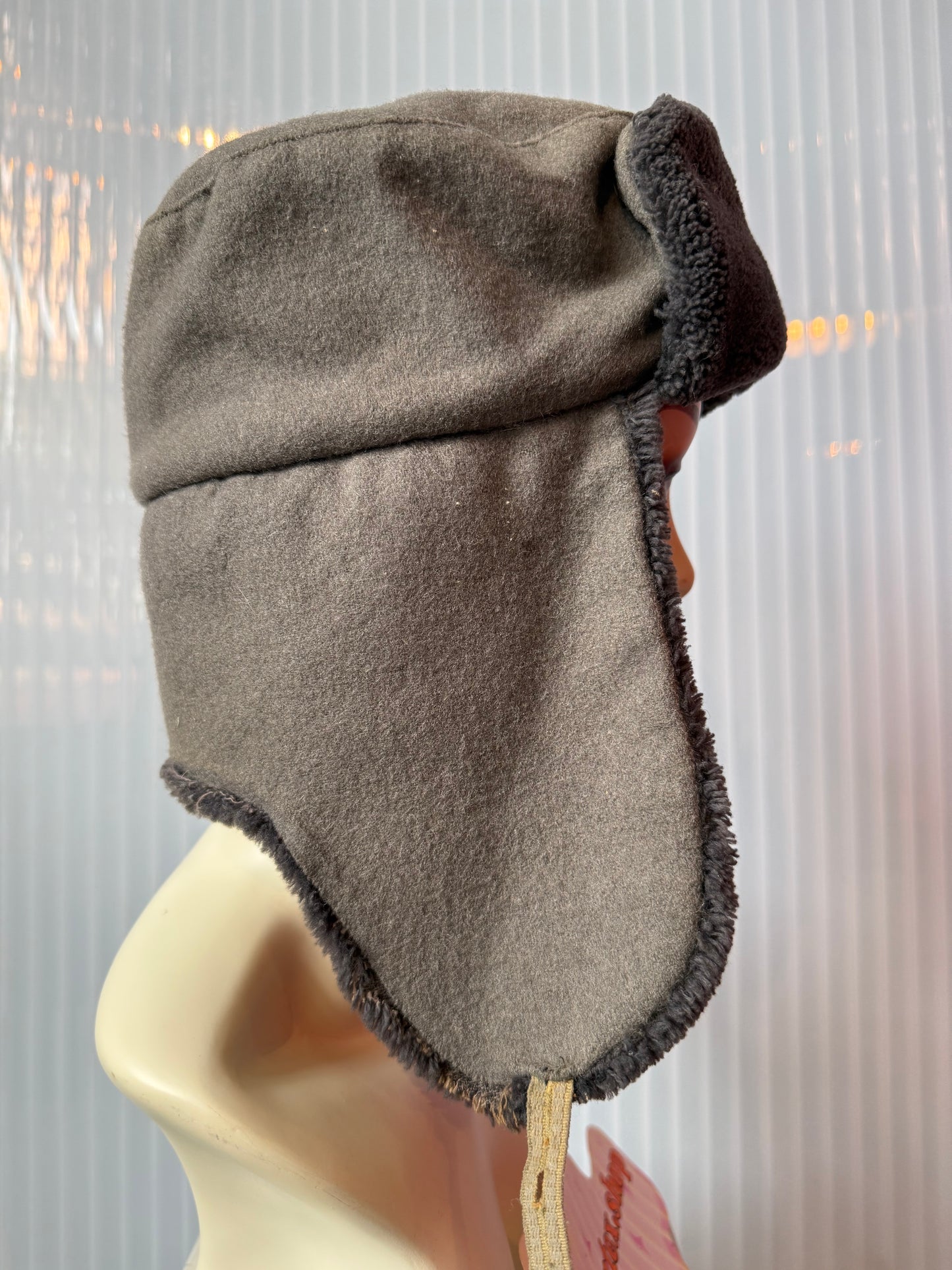 1970s Grey German Army Ushanka with Fur Lining