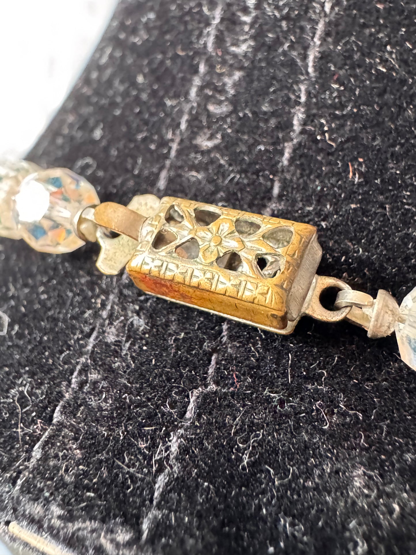 1960s Iridescent Glass Bead Necklace