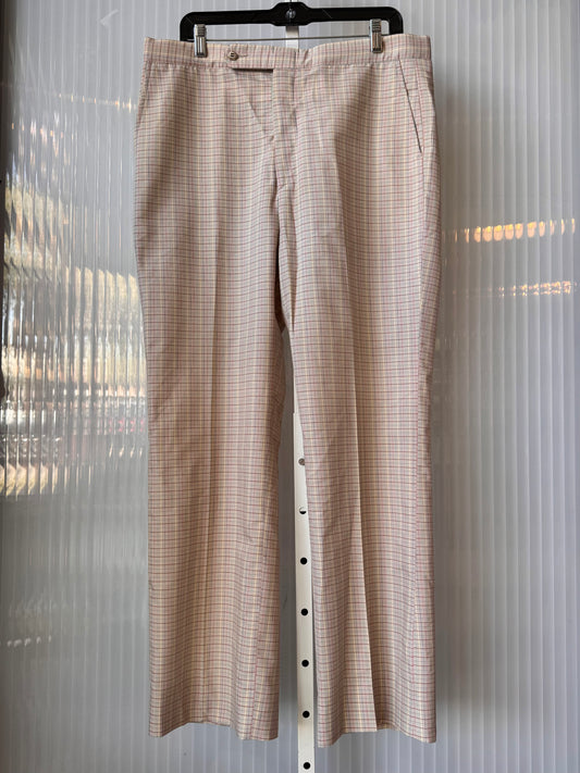 1970s Multicolor Windowpane Check Trousers