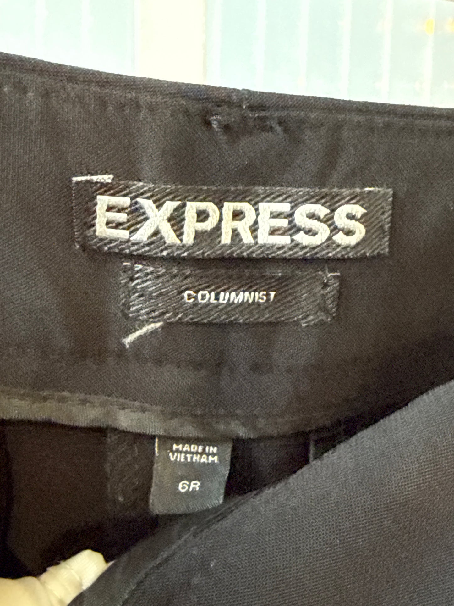 Express White & Black Color Block Pants