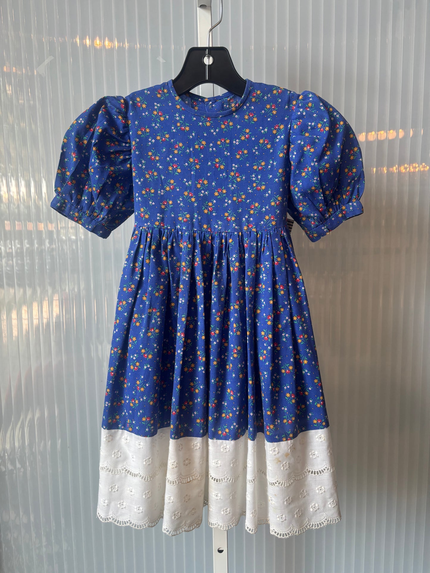 1980s Children’s Blue Floral Dress