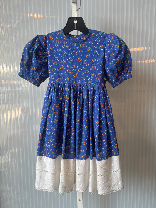 1980s Children’s Blue Floral Dress