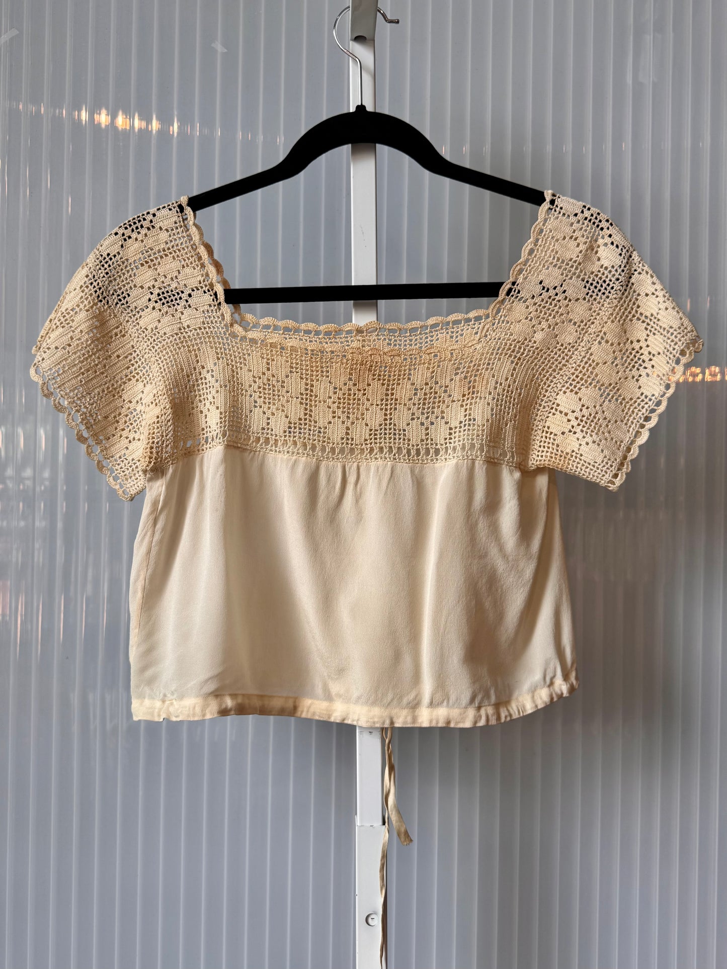 1920s Cream Ecru Lace Camisole