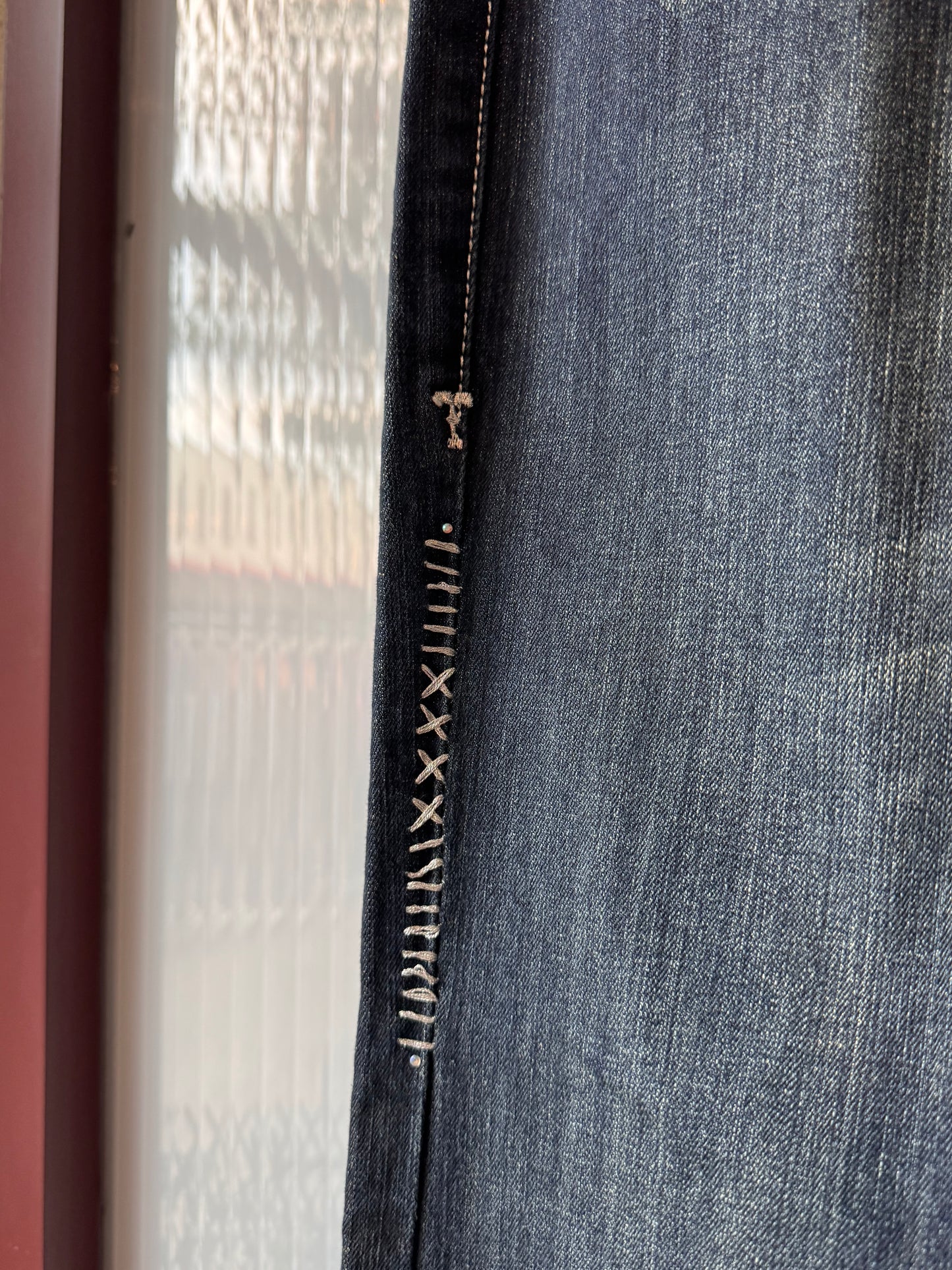 Y2K Sparkly Bedazzled Dark Blue Jeans