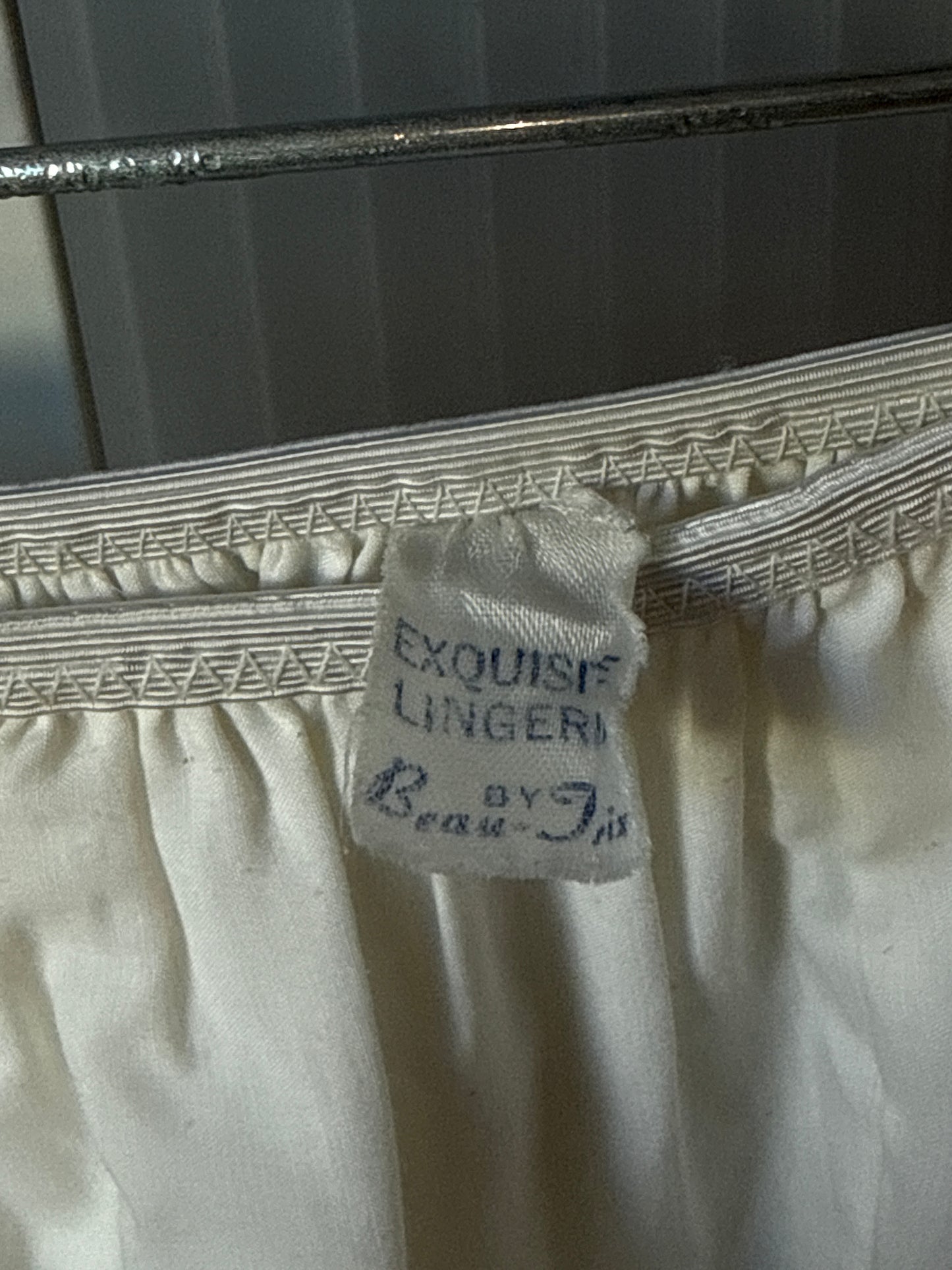 1970s Embroidered White Skirt Slip