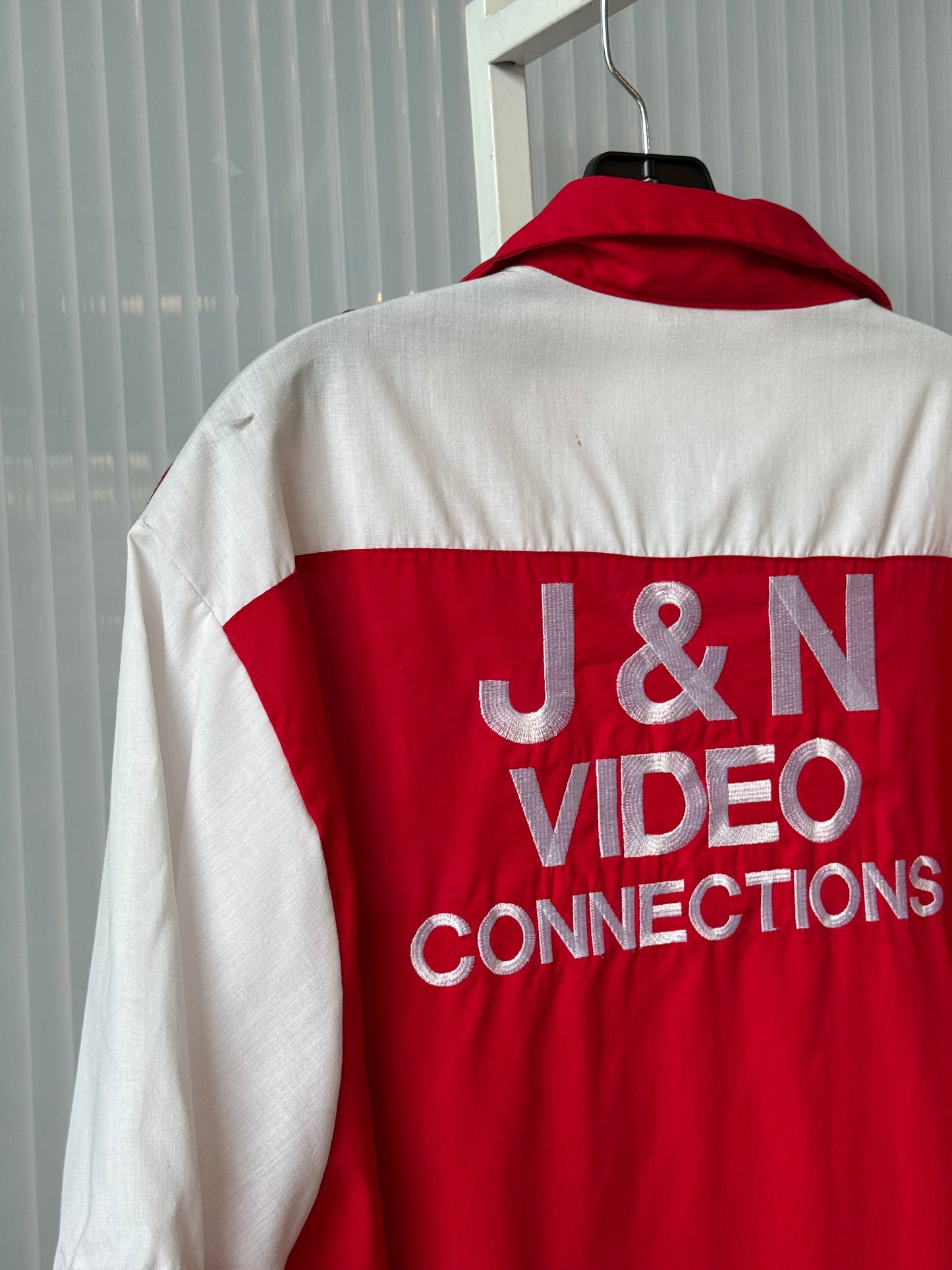 1980s Red & White Race Team Button-Up Shirt