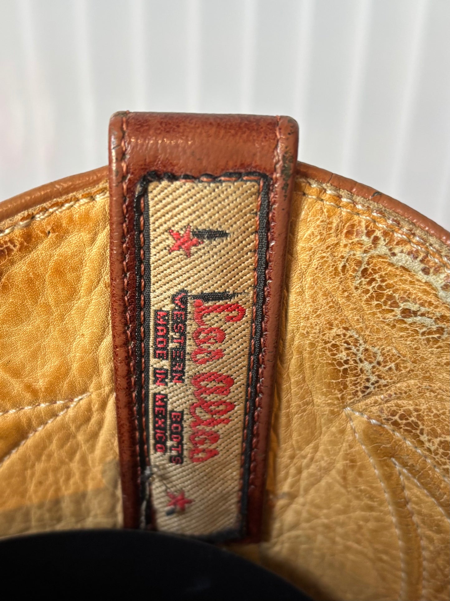 Los Altos Brown Caiman Hornback Boots