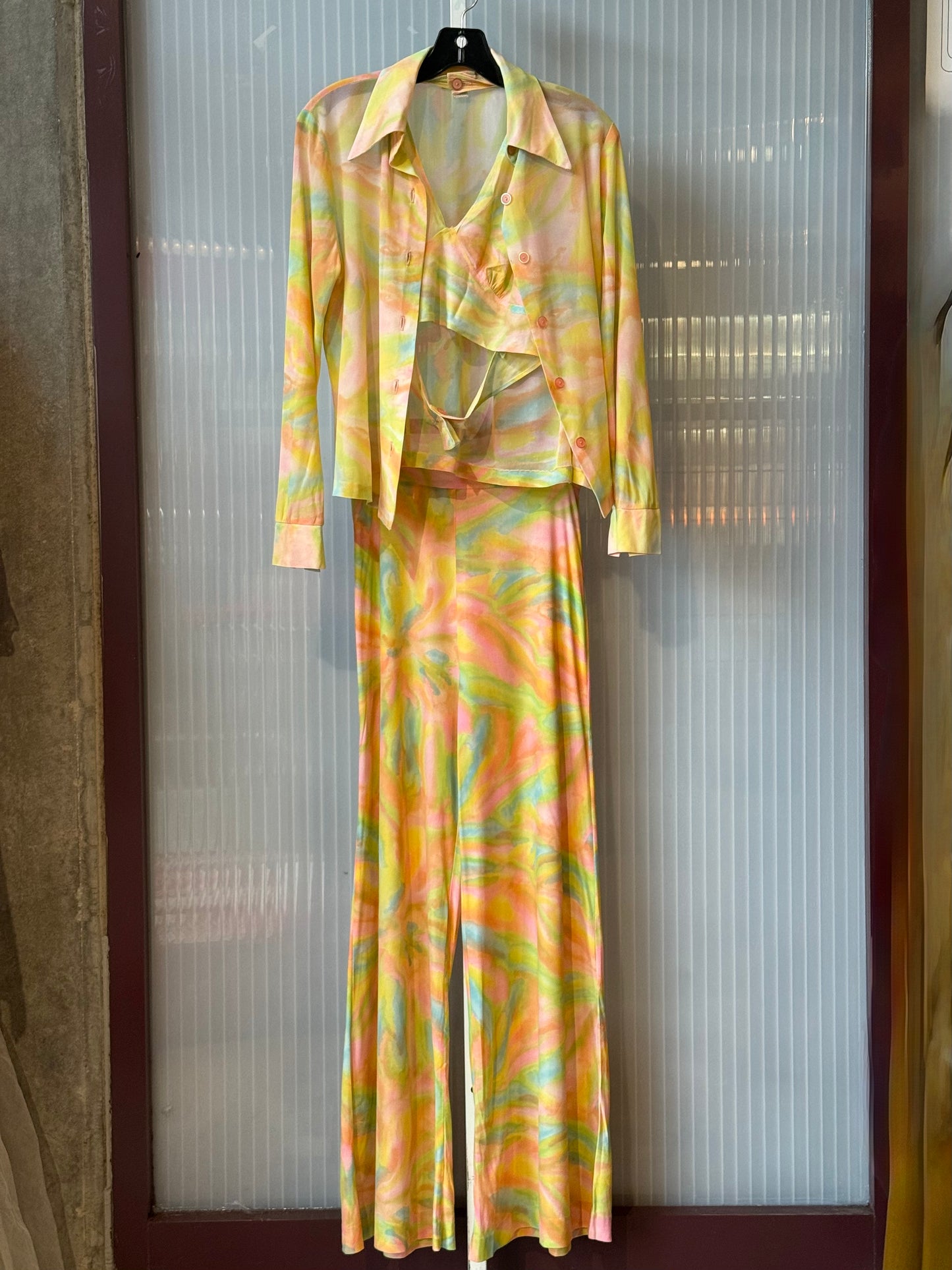 1970s Pastel Tie Dye 3-Piece Set