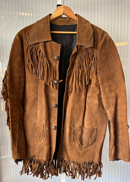 Brown Suede Fringed Jacket
