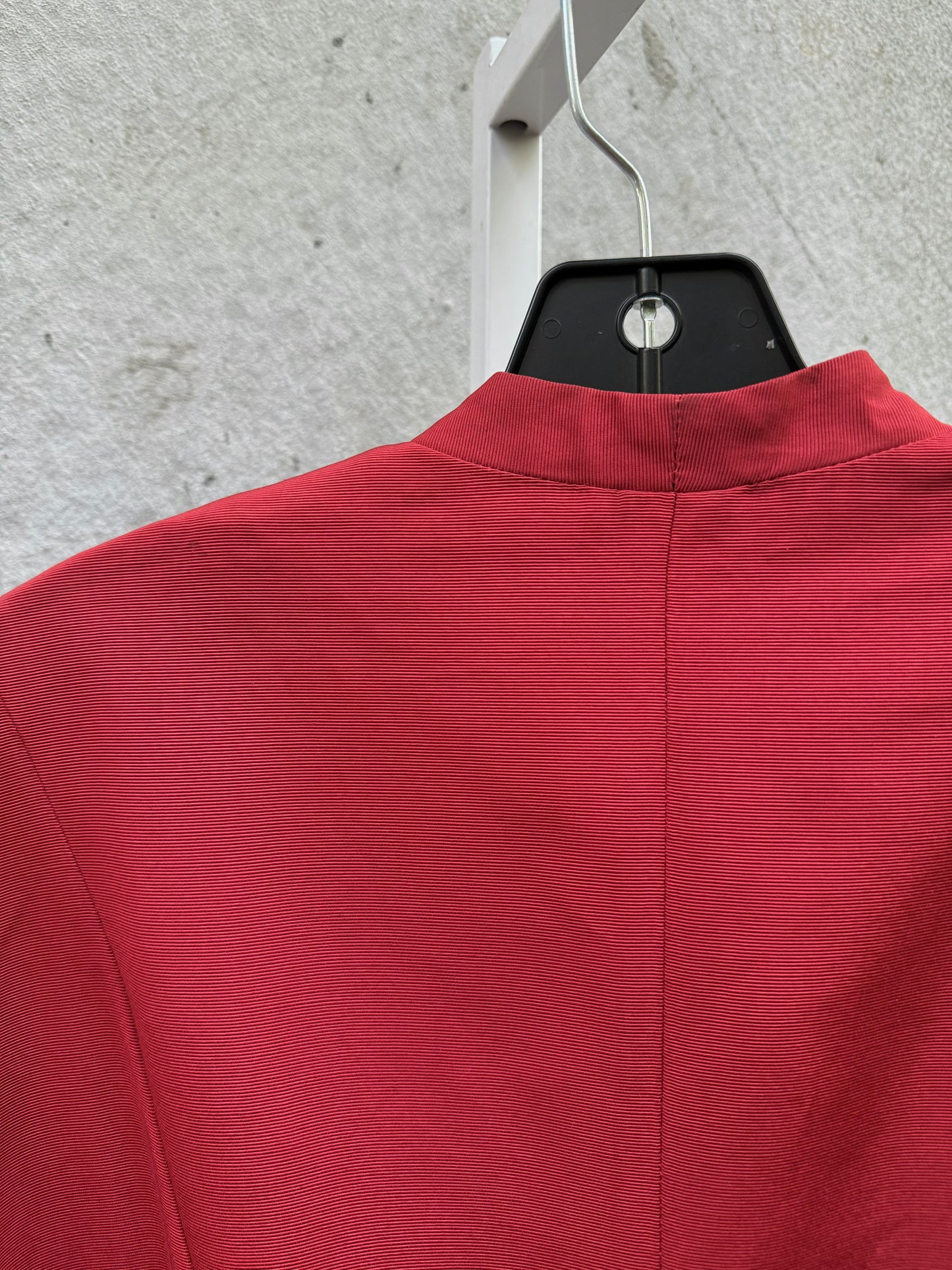 1940s Red Button-Front Full Length Dress