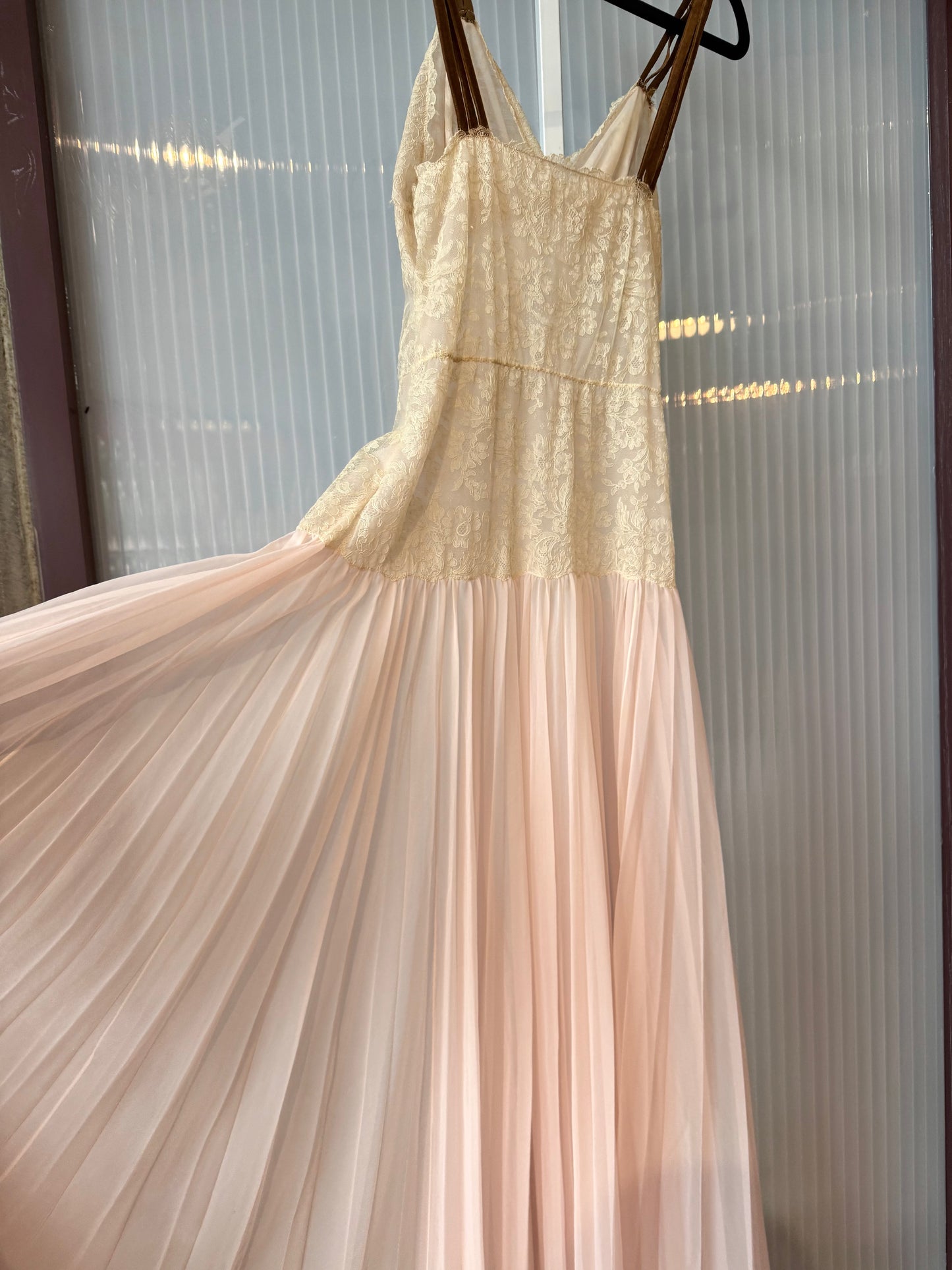 1960s Neapolitan Tri-color Slip Gown