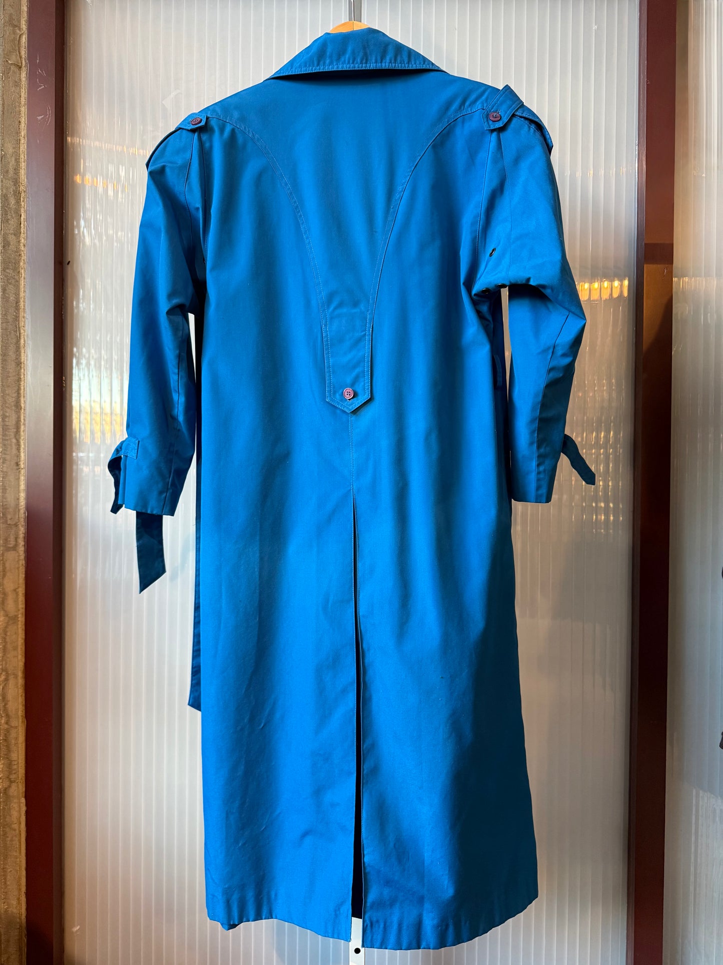1970s/80s Bright Blue Trench Coat