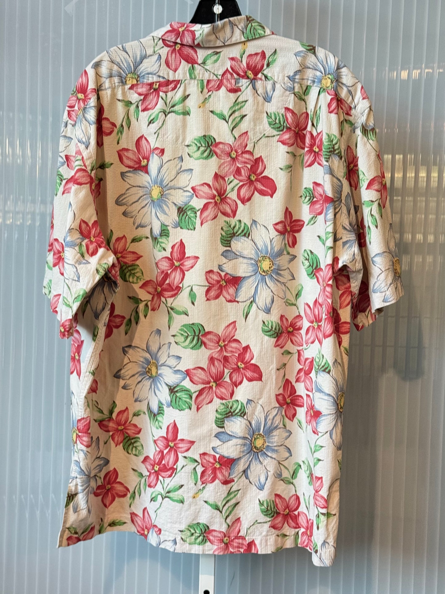 2000s Polo Hawaiian Floral Print Collared Shirt