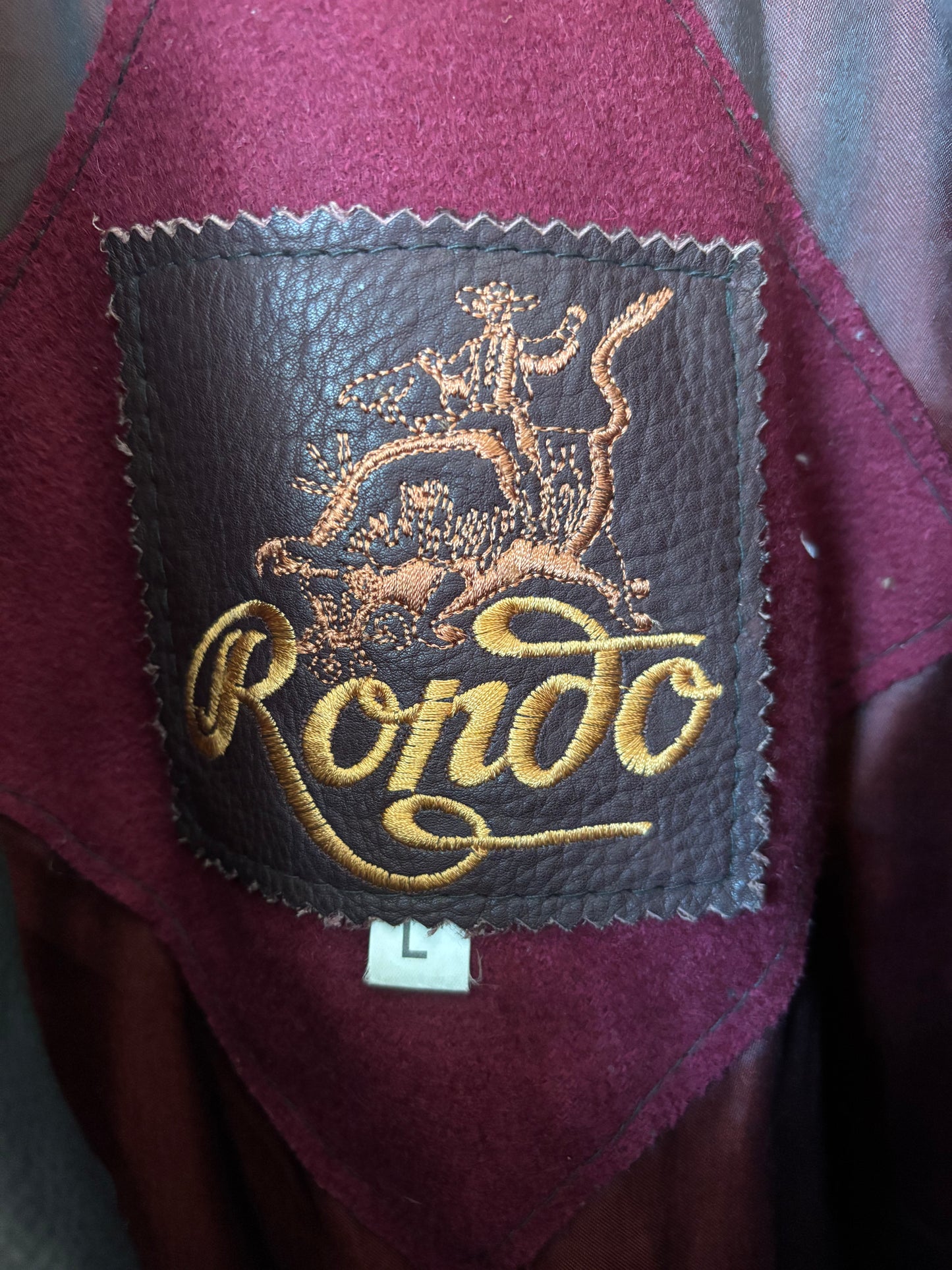 1990s Rondo Black Leather Fringed Jacket