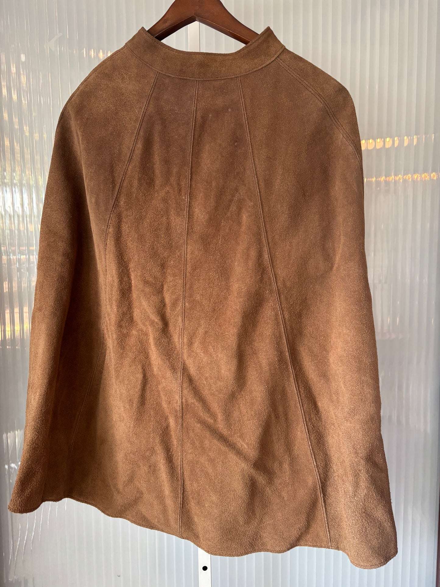 1960s Multicolor Suede Poncho Vest