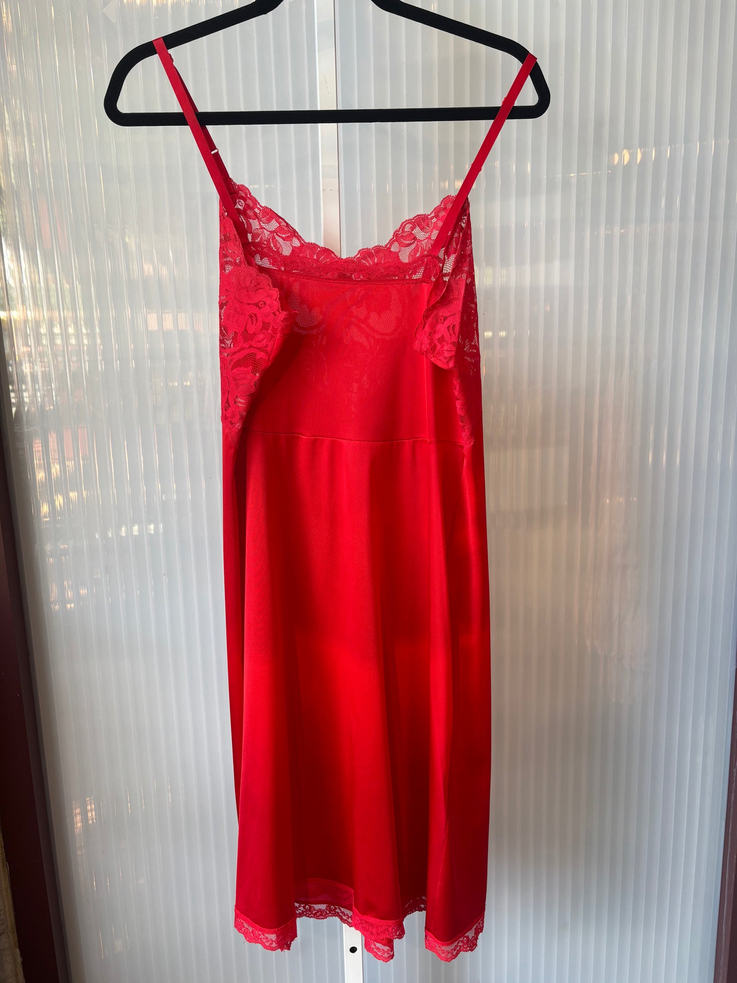 1970s Red Nylon Slip