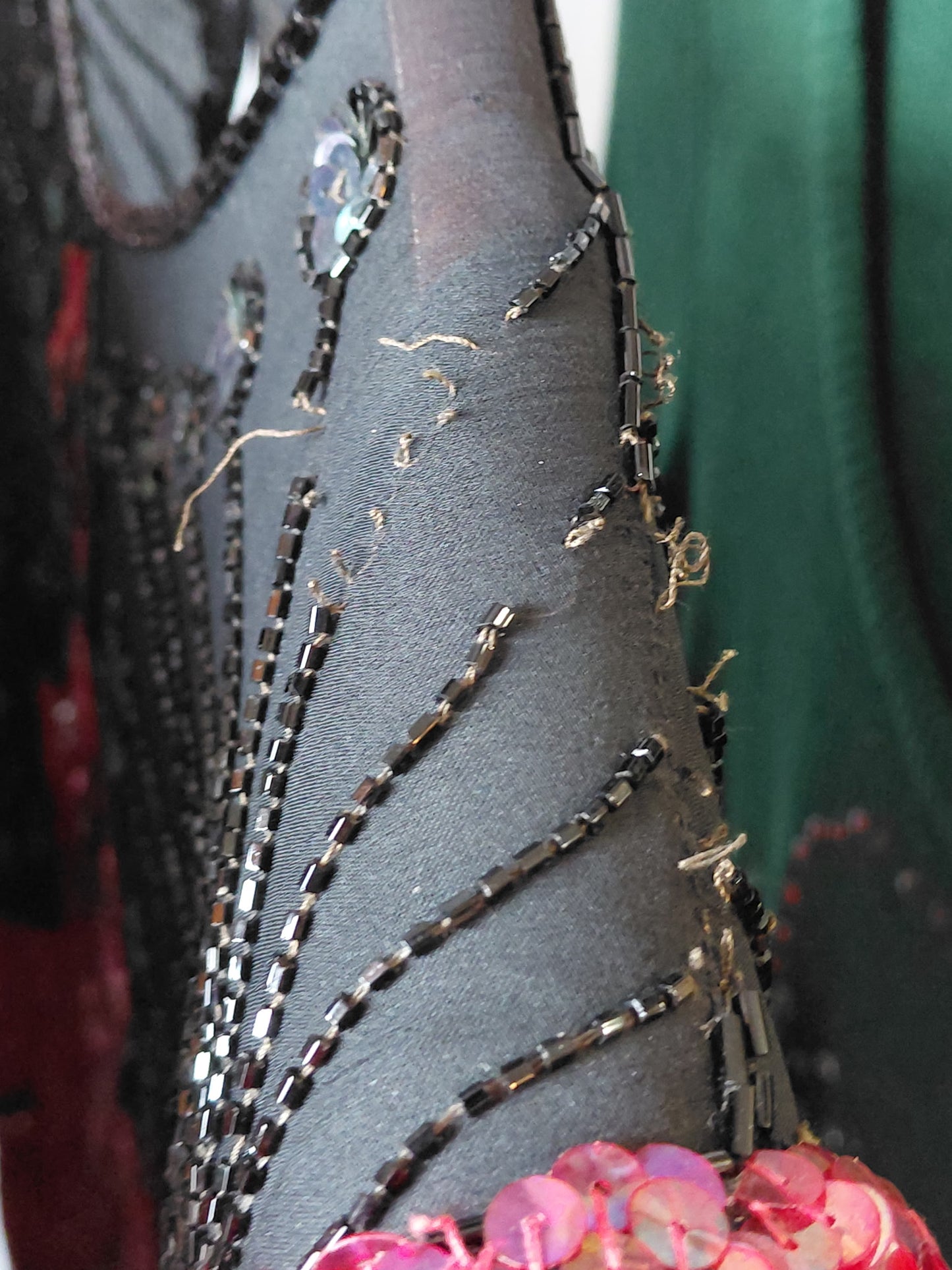 1980s does 1920s Sequin Art Deco Evening Gown