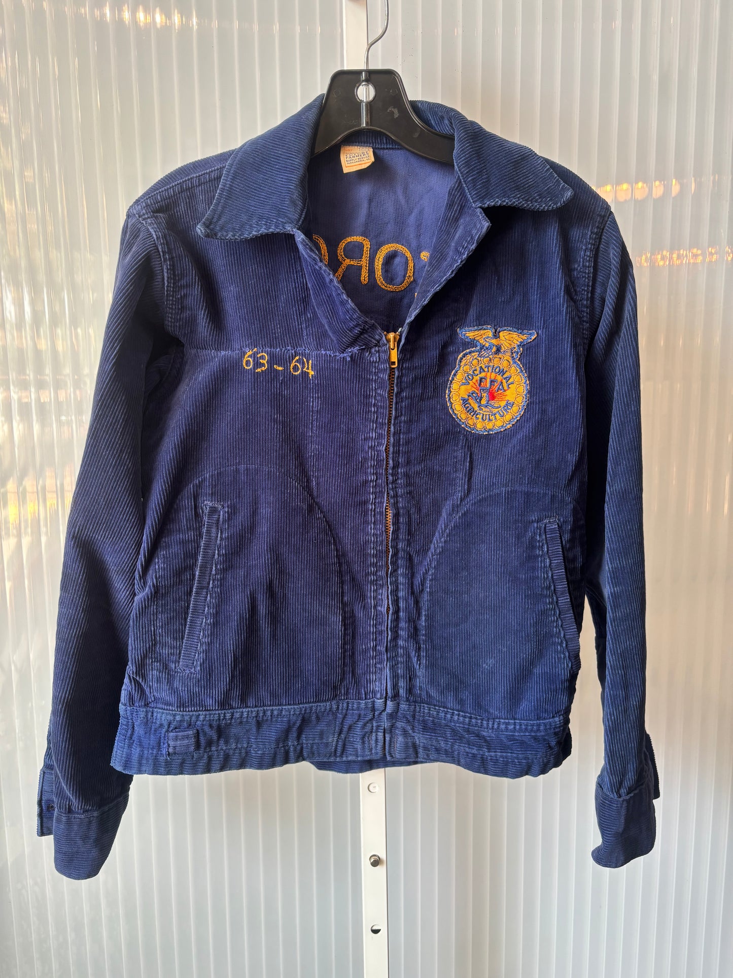 1963-64 Navy Blue Effingham County Corduroy Jacket