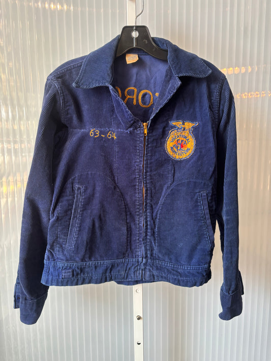 1963-64 Navy Blue Effingham County Corduroy Jacket