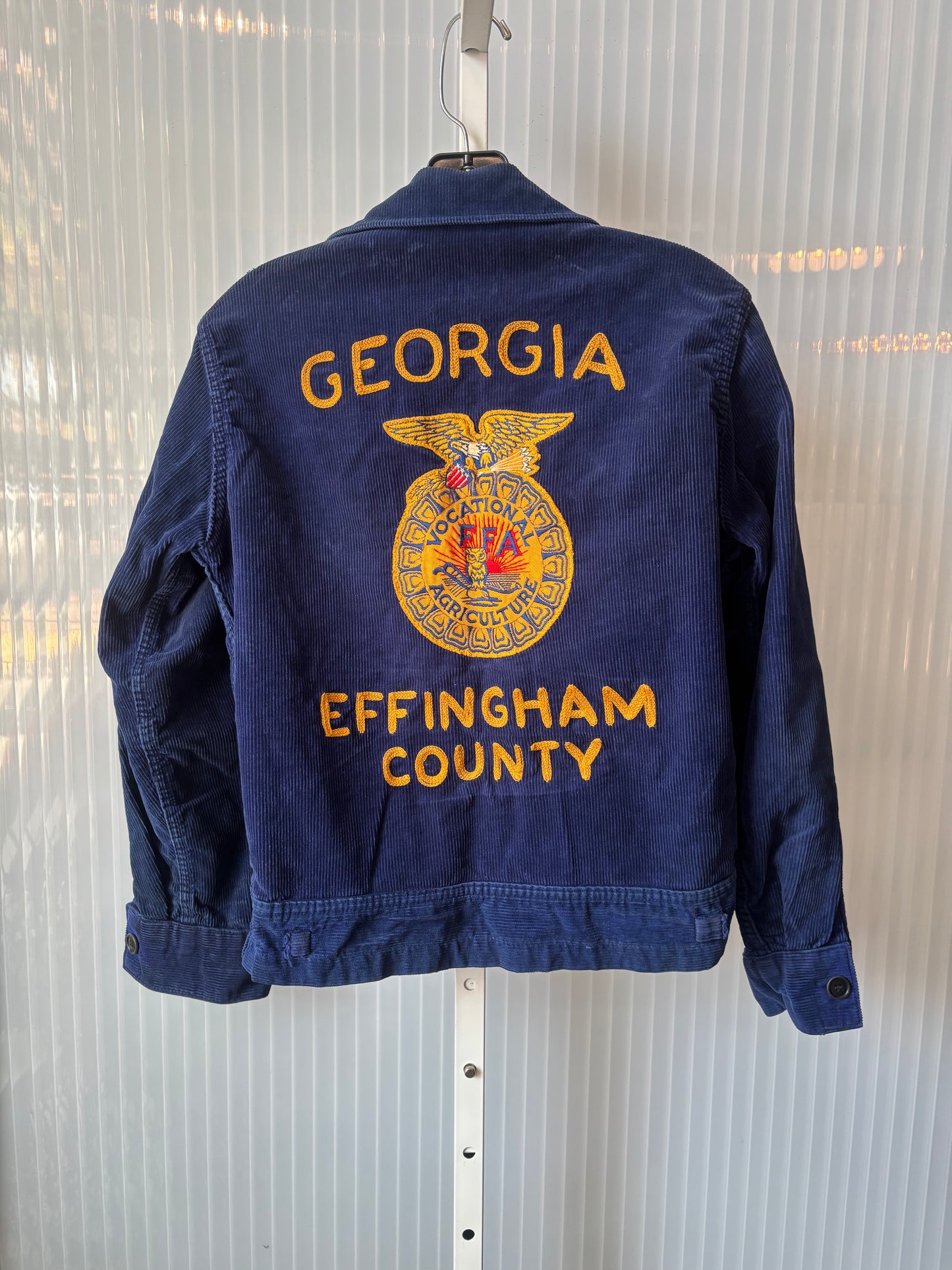 1963-64 Navy Blue Effingham County Corduroy Jacket
