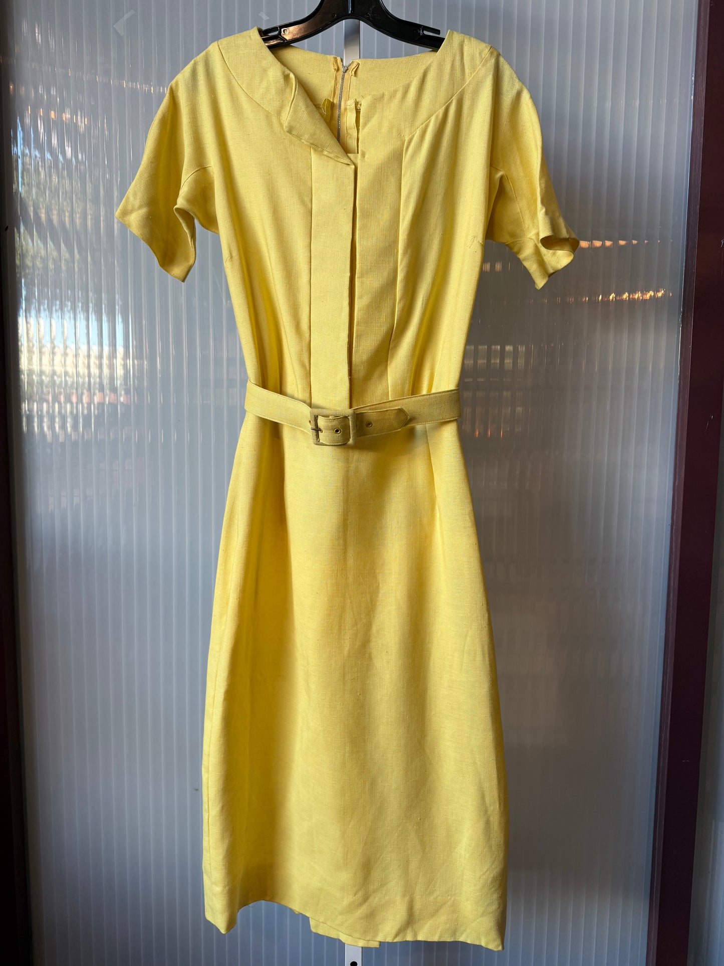 1950s Yellow Sheath Dress set