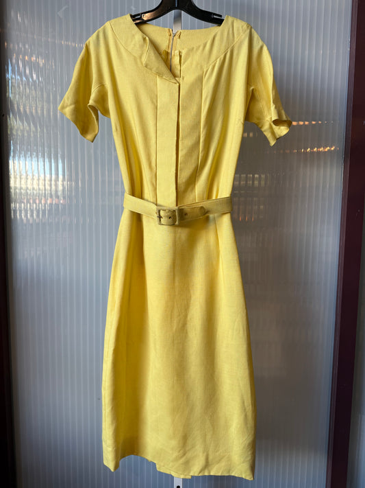 1950s Yellow Sheath Dress set