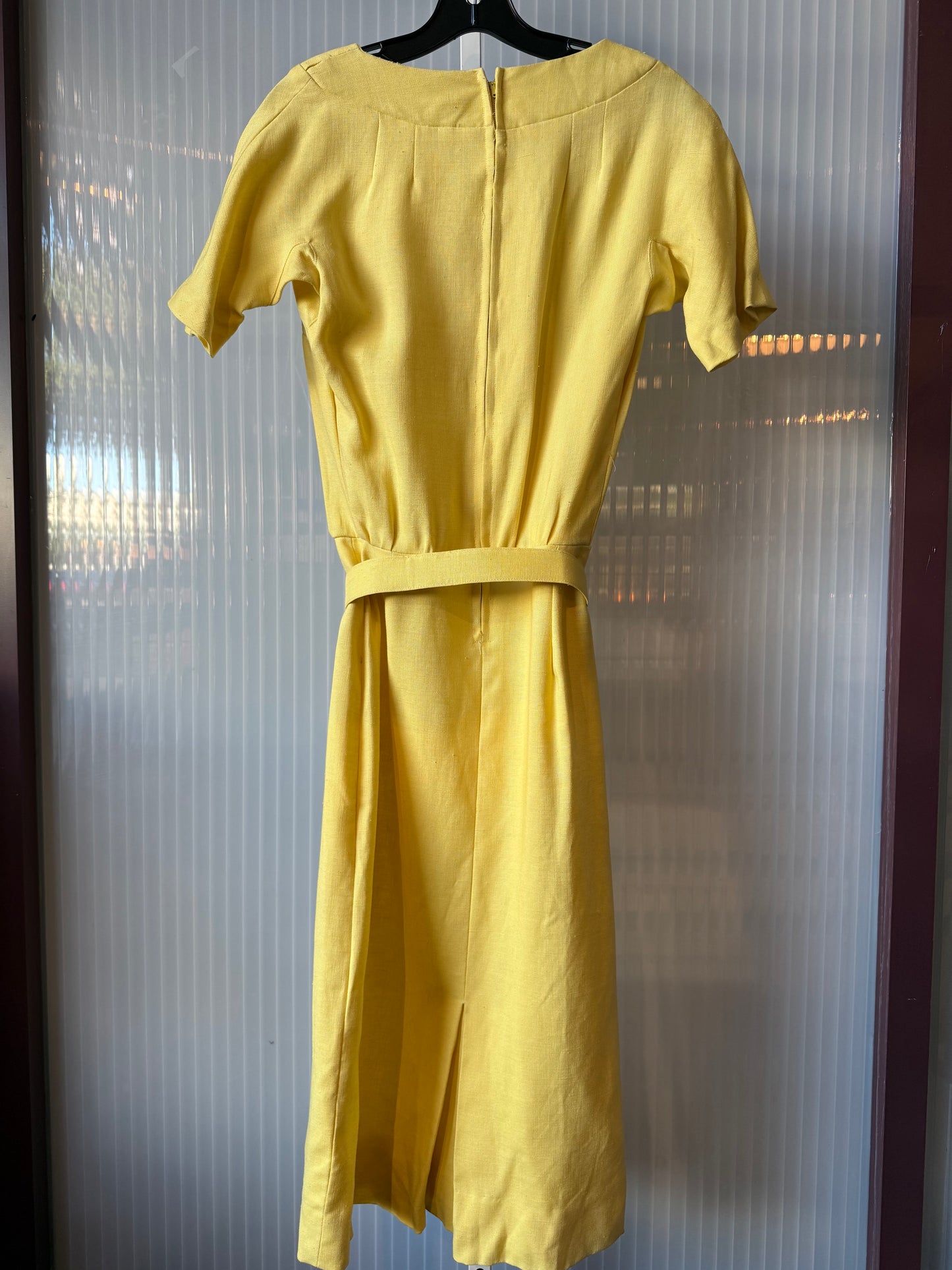 1950s Yellow Sheath Dress set