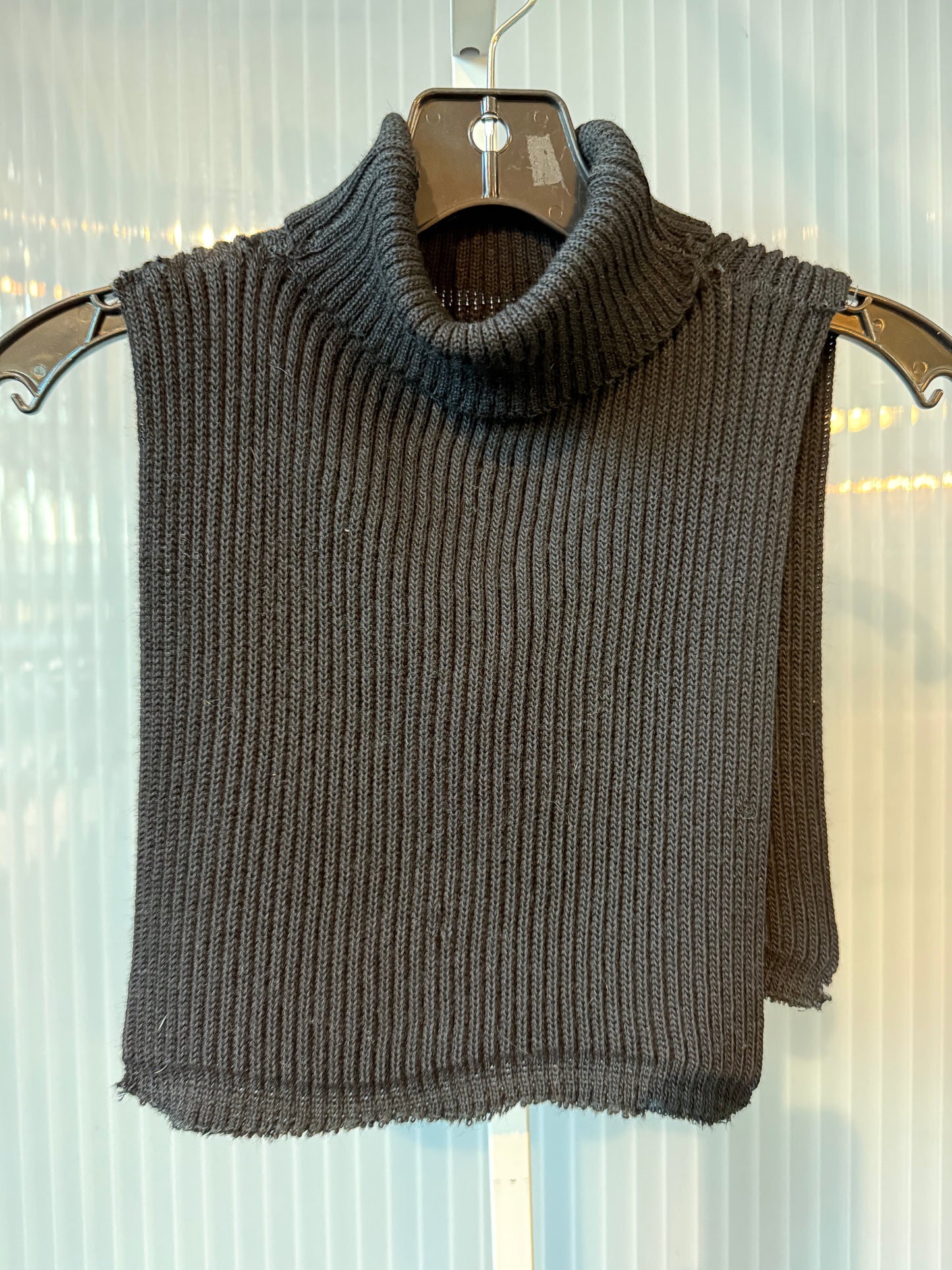 Black Rib Knit Turtleneck Dickey