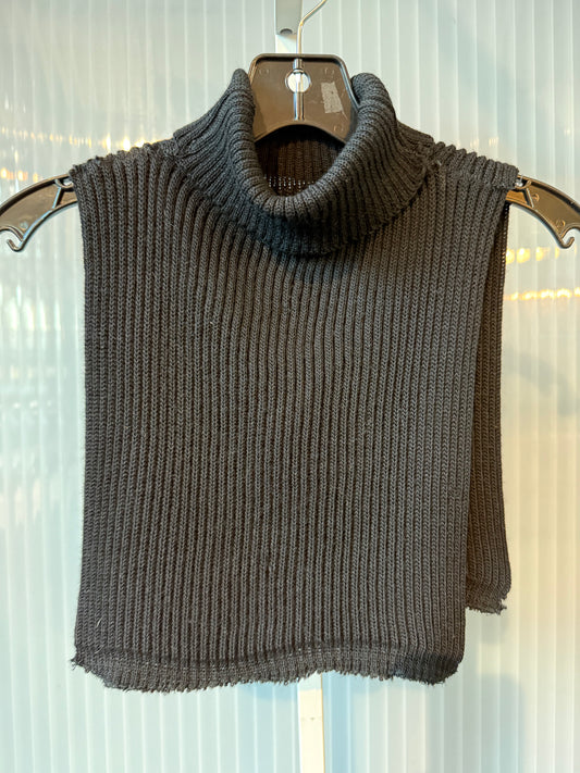 Black Rib Knit Turtleneck Dickey