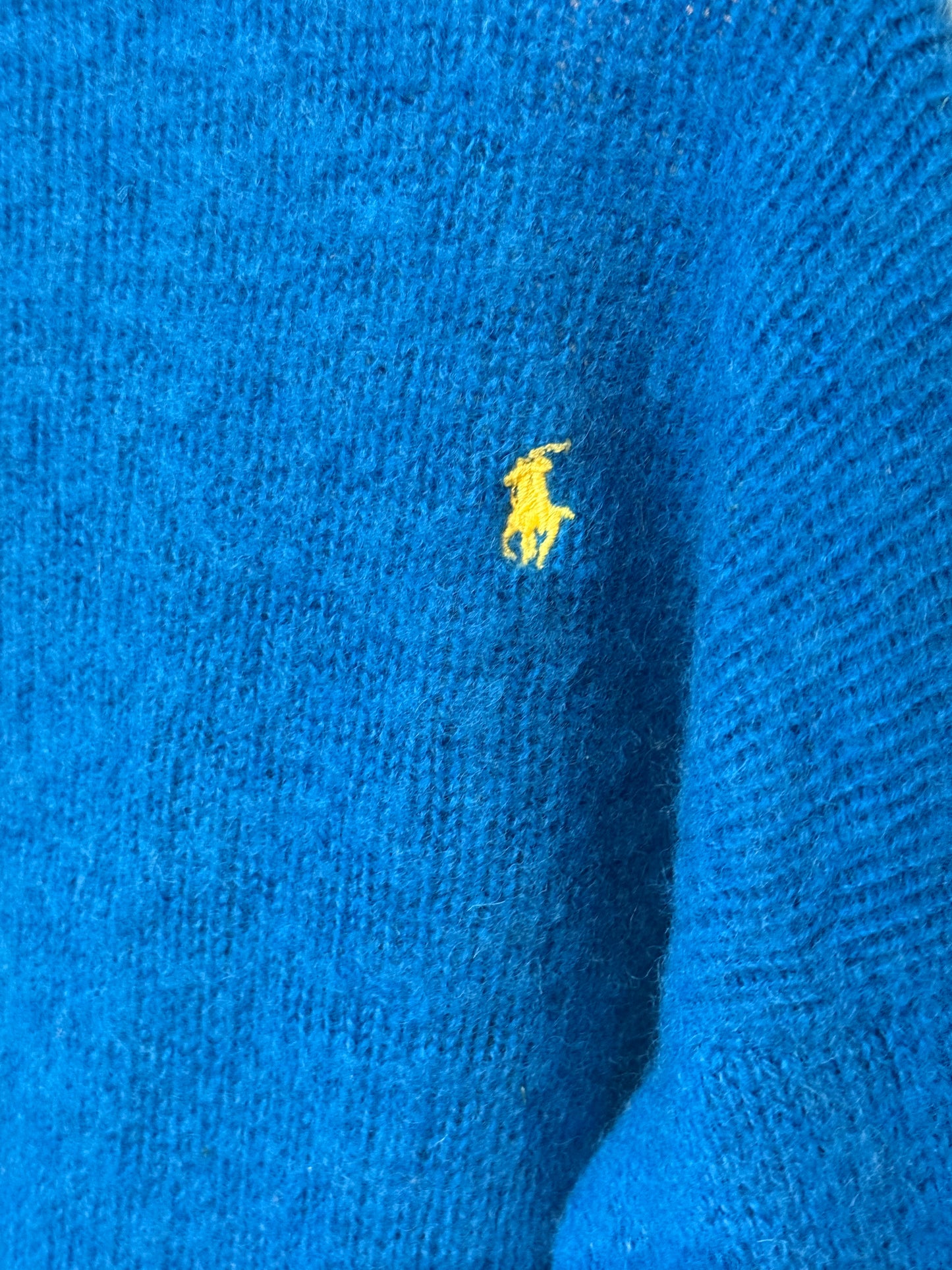 1980s Polo Blue Wool Sweater